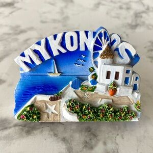 LAST CHANCE SALE! 3D Mykonos Beach Greece Scenic Relief Fridge Magnet